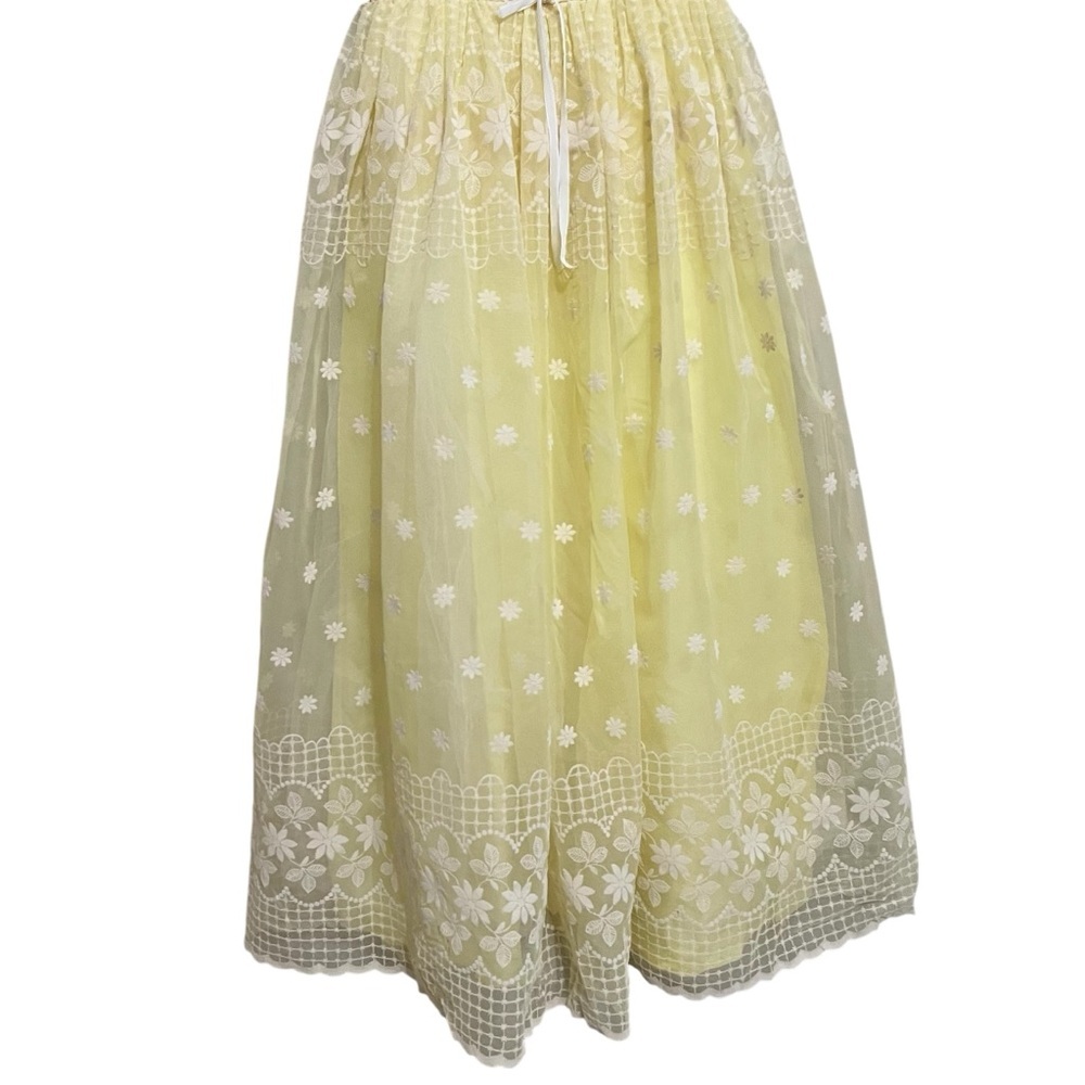 Vintage 1960s-70s Yellow Maxi Dress - Floral - Prom Wedding - Vintage - Picture 6 of 15